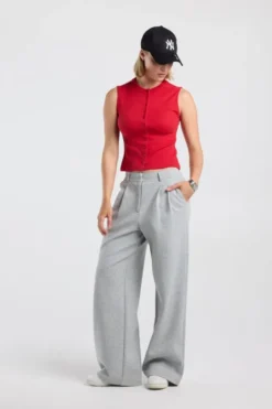 America Today New In|T-Shirts & Tops^Top Gwenn ouwoze top et ribtof en knoopuiting