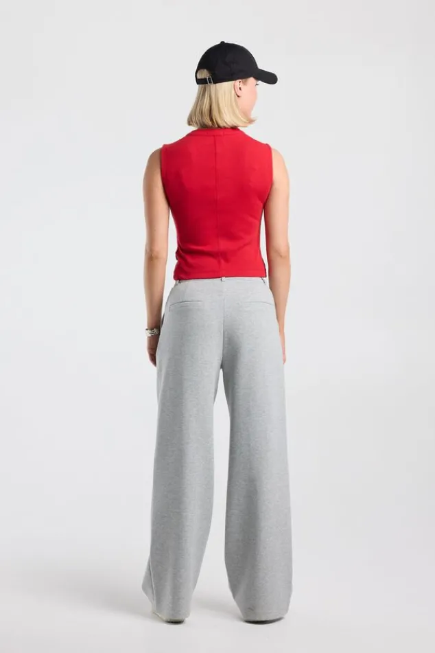 America Today New In|T-Shirts & Tops^Top Gwenn ouwoze top et ribtof en knoopuiting