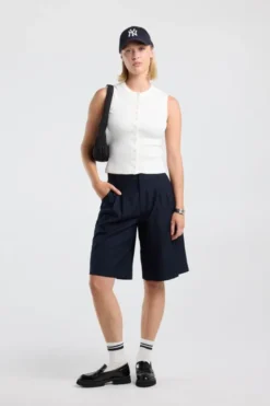 America Today New In|T-Shirts & Tops^Top Gwenn ouwoze top et ribtof en knoopuiting