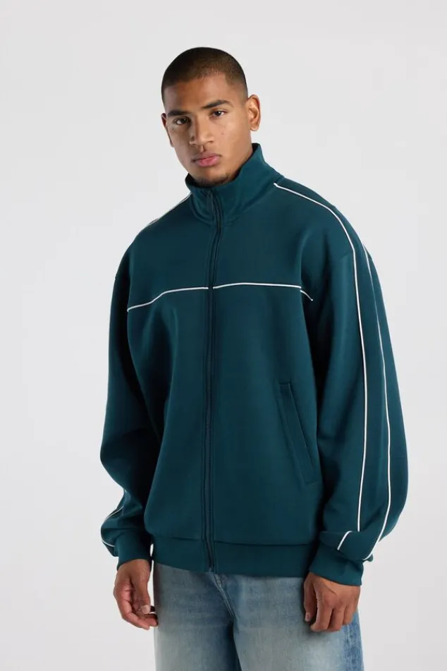 America Today Truien & Vesten|New In^Track jacket Bobby reaxed fit track jacket et piping detai