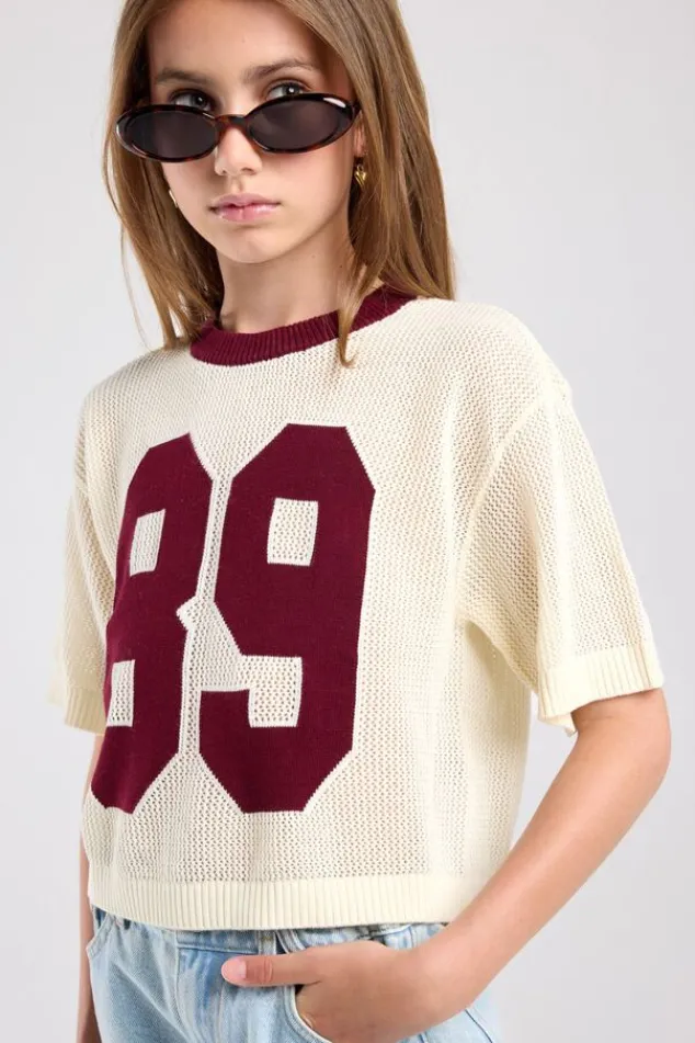 America Today Truien & Vesten|New In^Trui Kimmie Jr gebreid model met korte mouwen