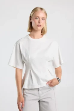 America Today New In|T-Shirts & Tops^T-hirt Edia fitted T-hirt et wijde ouwen