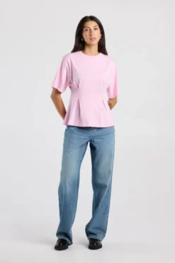 America Today New In|T-Shirts & Tops^T-hirt Edia fitted T-hirt et wijde ouwen
