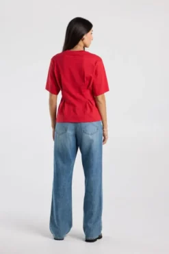 America Today New In|T-Shirts & Tops^T-hirt Edia fitted T-hirt et wijde ouwen