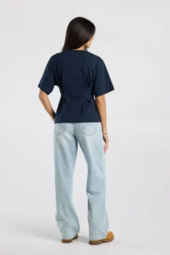 America Today New In|T-Shirts & Tops^T-hirt Edia fitted T-hirt et wijde ouwen