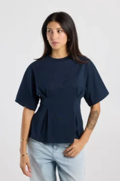 America Today New In|T-Shirts & Tops^T-hirt Edia fitted T-hirt et wijde ouwen