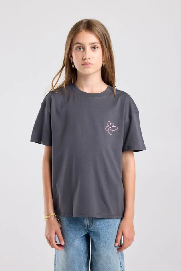 America Today T-Shirts & Tops|New In^T-shirt Elira Jr loose fit T-shirt met borst- en rugprint