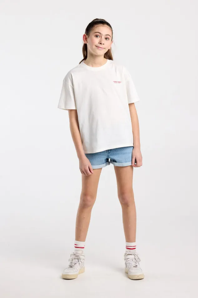 America Today T-Shirts & Tops^T-shirt Ellinor Jr loose fit t-shirt van biologisch katoen met print