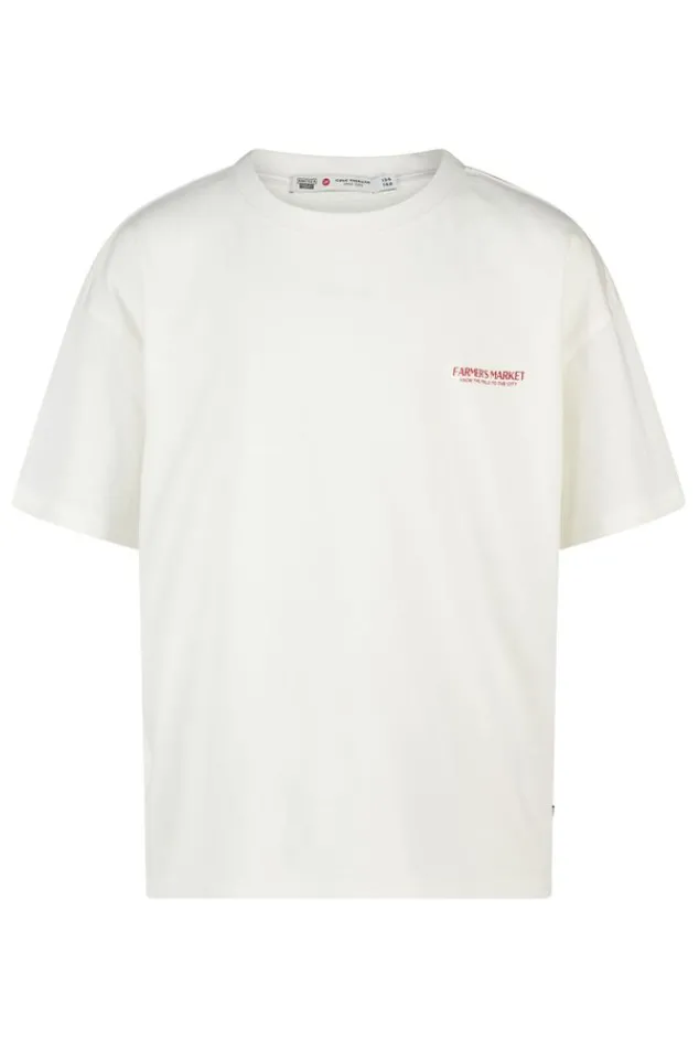 America Today T-Shirts & Tops^T-shirt Ellinor Jr loose fit t-shirt van biologisch katoen met print