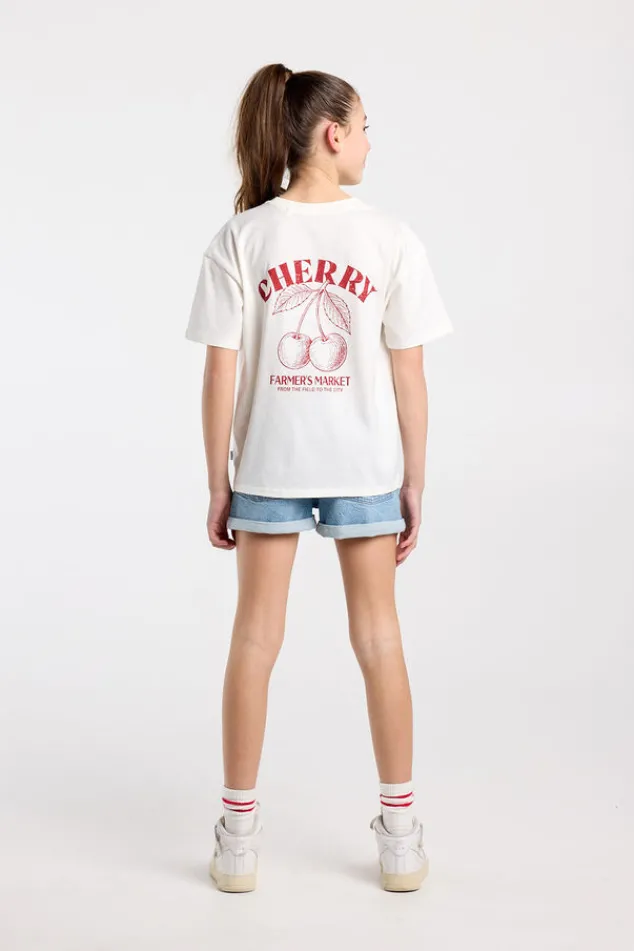America Today T-Shirts & Tops^T-shirt Ellinor Jr loose fit t-shirt van biologisch katoen met print