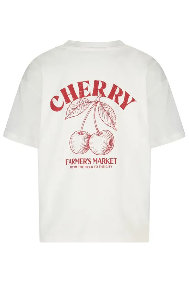 America Today T-Shirts & Tops^T-shirt Ellinor Jr loose fit t-shirt van biologisch katoen met print