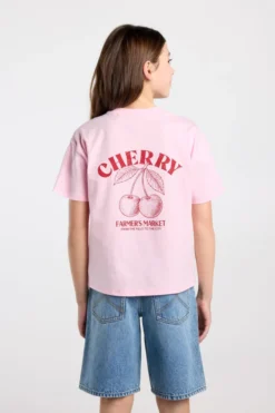 America Today T-Shirts & Tops^T-shirt Ellinor Jr loose fit t-shirt van biologisch katoen met print