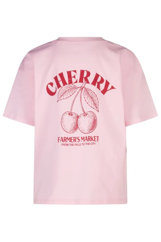 America Today T-Shirts & Tops^T-shirt Ellinor Jr loose fit t-shirt van biologisch katoen met print