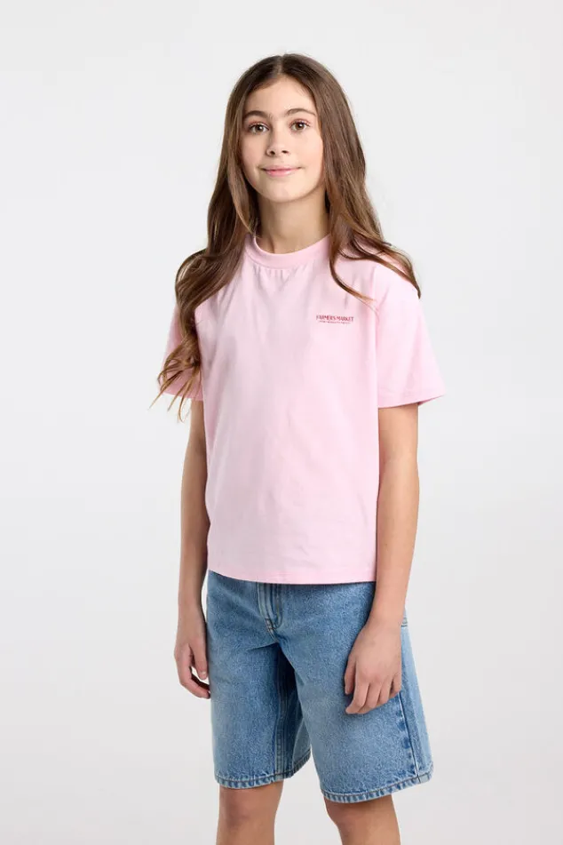 America Today T-Shirts & Tops^T-shirt Ellinor Jr loose fit t-shirt van biologisch katoen met print