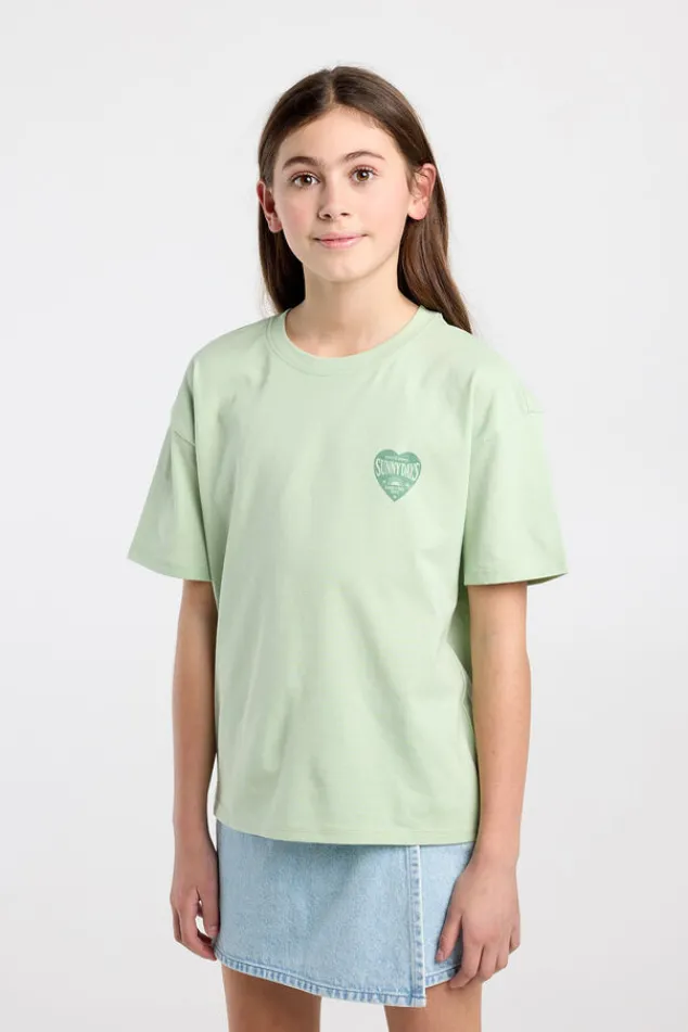 America Today T-Shirts & Tops^T-shirt Ellinor Jr loose fit t-shirt van biologisch katoen met print
