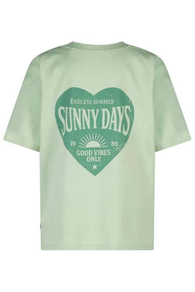 America Today T-Shirts & Tops^T-shirt Ellinor Jr loose fit t-shirt van biologisch katoen met print