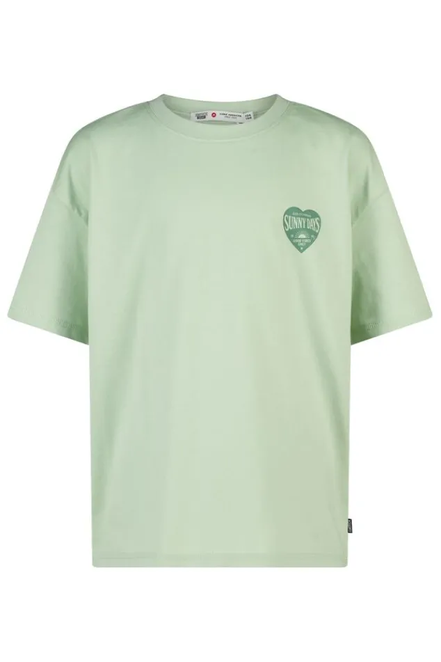 America Today T-Shirts & Tops^T-shirt Ellinor Jr loose fit t-shirt van biologisch katoen met print