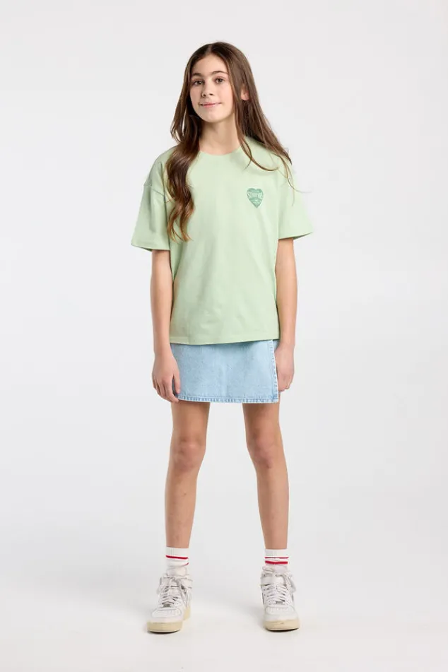 America Today T-Shirts & Tops^T-shirt Ellinor Jr loose fit t-shirt van biologisch katoen met print
