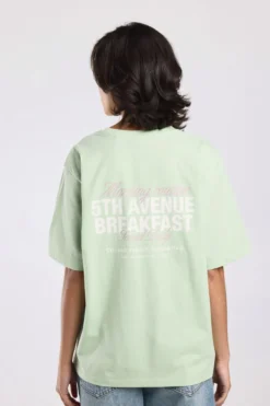 America Today T-Shirts & Tops^T-hirt Einor ooe fit t-hirt et print op bort en rug