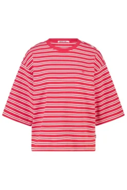 America Today New In|T-Shirts & Tops^T-hirt Enid overized t-hirt et trepen patroon