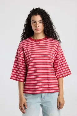 America Today New In|T-Shirts & Tops^T-hirt Enid overized t-hirt et trepen patroon