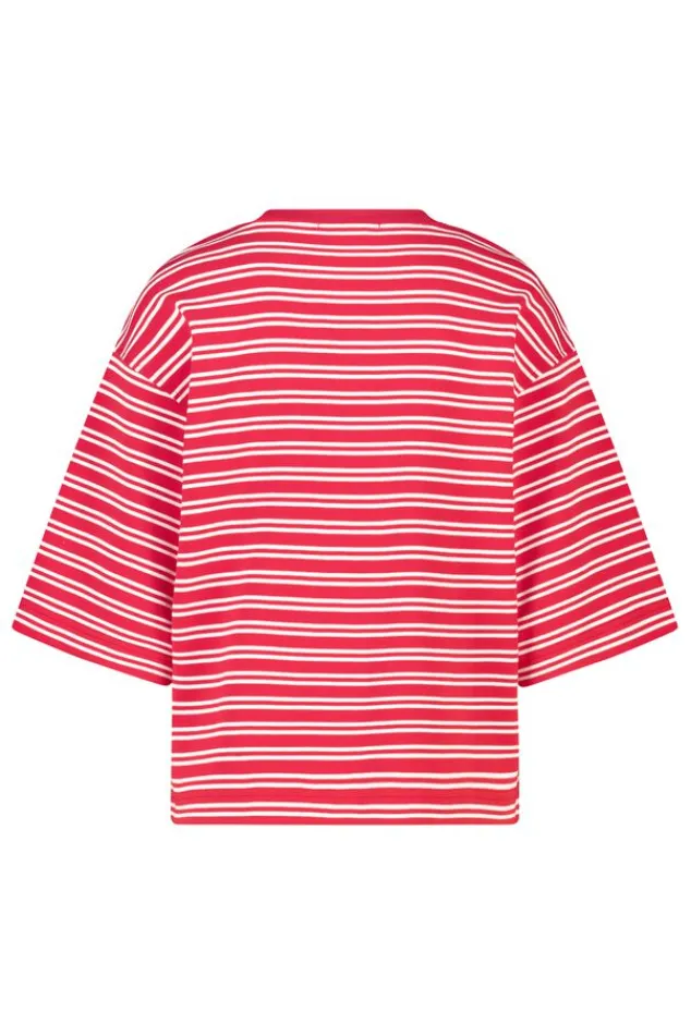 America Today New In|T-Shirts & Tops^T-hirt Enid overized t-hirt et trepen patroon