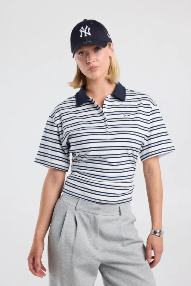 America Today New In|T-Shirts & Tops^T-hirt Enia i fit T-hirt et pookraag en treepdein