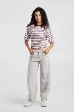 America Today New In|T-Shirts & Tops^T-hirt Enia i fit T-hirt et pookraag en treepdein