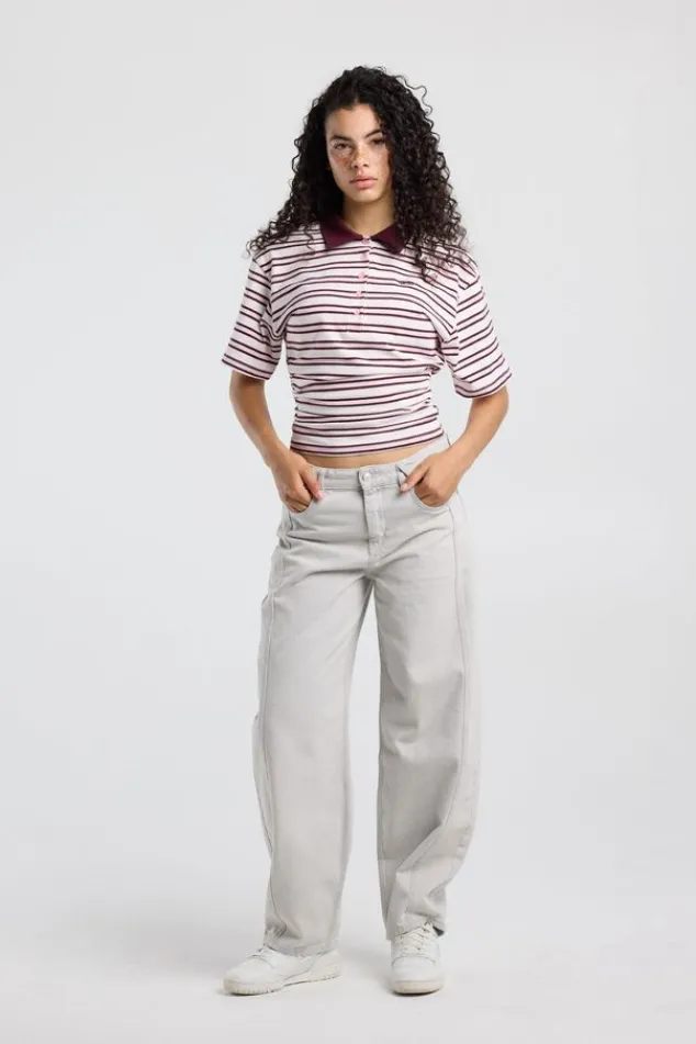 America Today New In|T-Shirts & Tops^T-hirt Enia i fit T-hirt et pookraag en treepdein