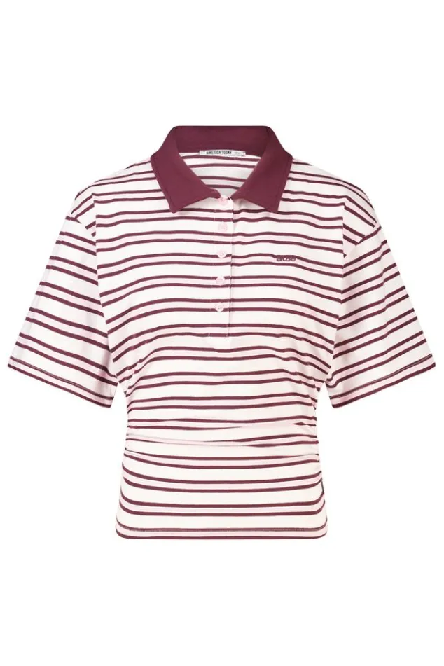 America Today New In|T-Shirts & Tops^T-hirt Enia i fit T-hirt et pookraag en treepdein