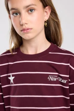 America Today T-Shirts & Tops|New In^T-Shirt Ephie Jr oversized gestreept boxy t-shirt met chest prints
