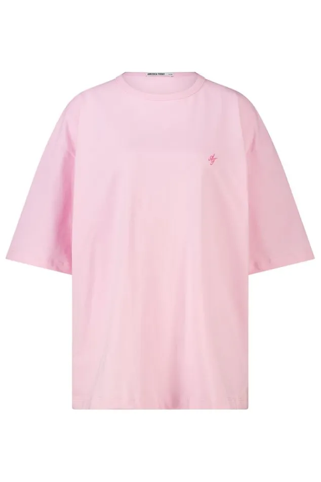 America Today New In|T-Shirts & Tops^T-shirt Essa oversized T-shirt met borstborduring