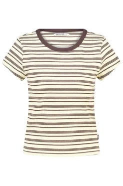 America Today T-Shirts & Tops^T-hirt Eunice getreept t-hirt et hoge eaticiteit