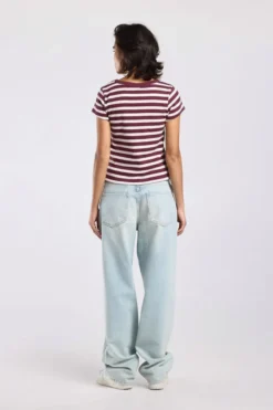 America Today T-Shirts & Tops^T-hirt Eunice getreept t-hirt et hoge eaticiteit