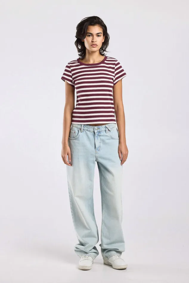 America Today T-Shirts & Tops^T-hirt Eunice getreept t-hirt et hoge eaticiteit