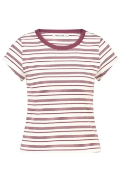 America Today T-Shirts & Tops^T-hirt Eunice getreept t-hirt et hoge eaticiteit