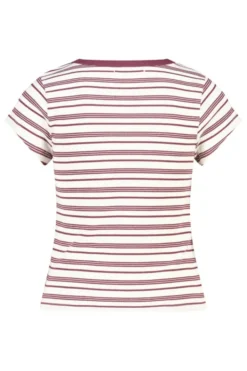America Today T-Shirts & Tops^T-hirt Eunice getreept t-hirt et hoge eaticiteit