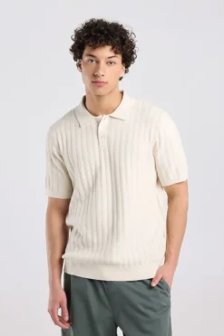America Today T-Shirts & Polo’S^T-hirt Kaj knit poo t-hirt et knoopuiting en geborduurde trepen