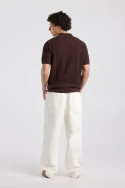 America Today T-Shirts & Polo’S^T-hirt Kaj knit poo t-hirt et knoopuiting en geborduurde trepen