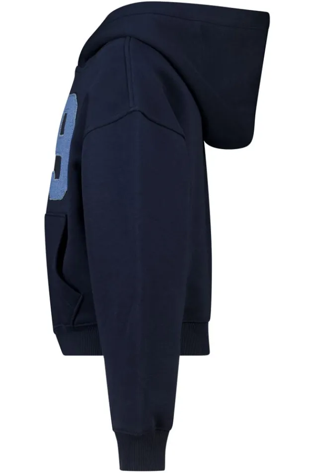 America Today Truien & Vesten|Sweaters & Hoodies^Zip-up sweater Sanne Jr zip-up sweater met capuchon en kangaroo zak